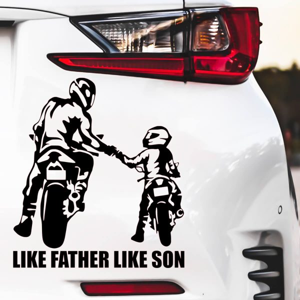avto nalepke motoristicne like father like son