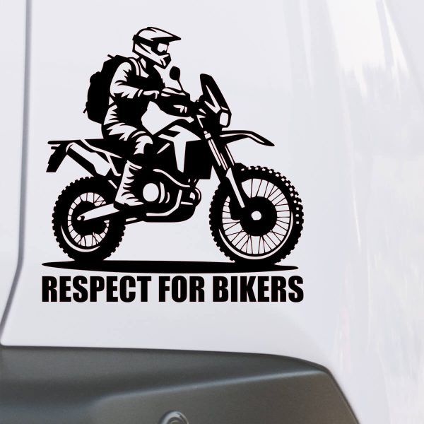 nalepka motorist na enduro motorju za avto