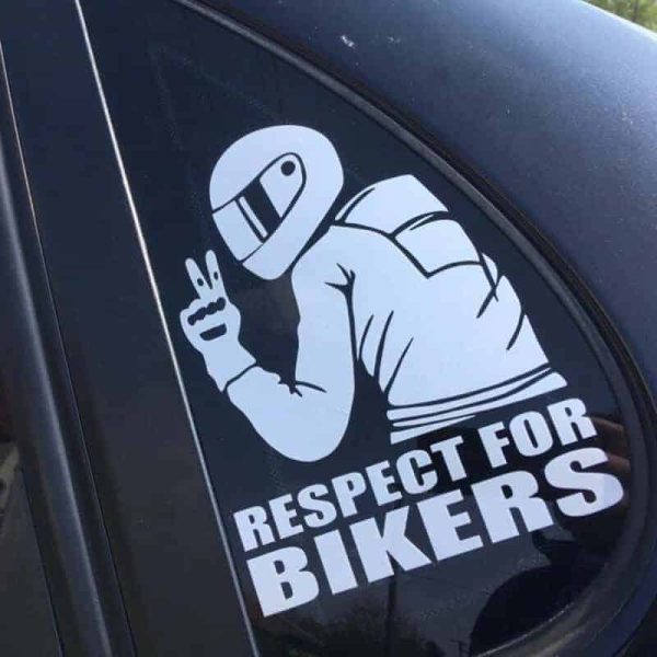 nalepka za avto respect for bikers