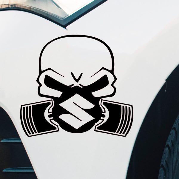 nalepka za avto suzuki lobanja za motoriste