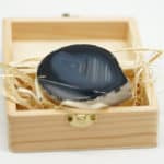 ahat kristal okrugli plavi