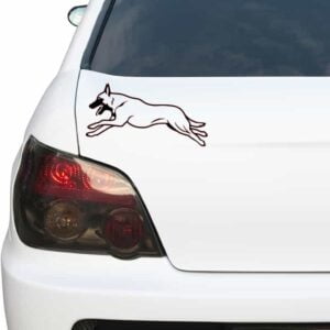 Naljepnice za auto Belgijski ovčar trči