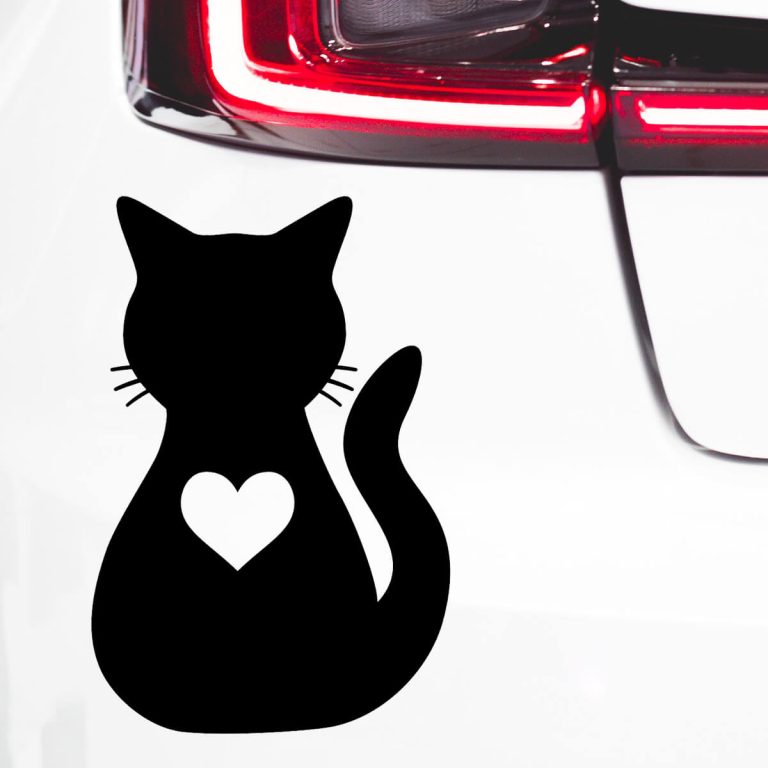 Naljepnica mačka sjedi 1