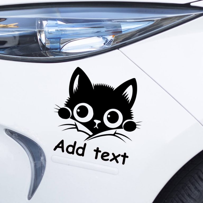 Naljepnica za auto s mačkom 1