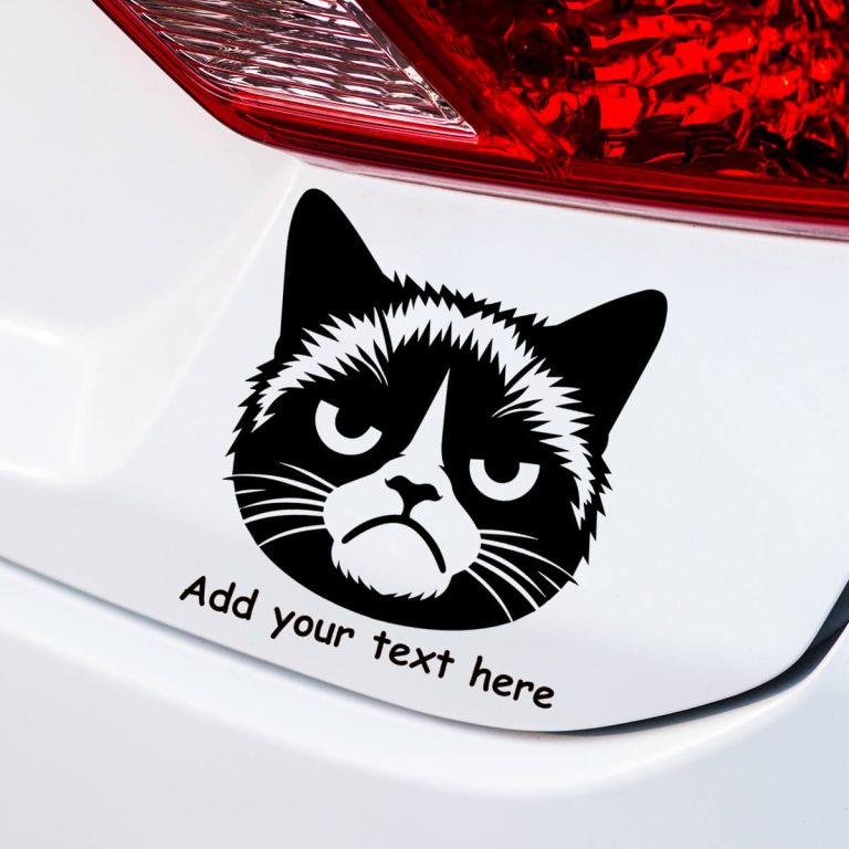Naljepnica za auto s likom mačke 1