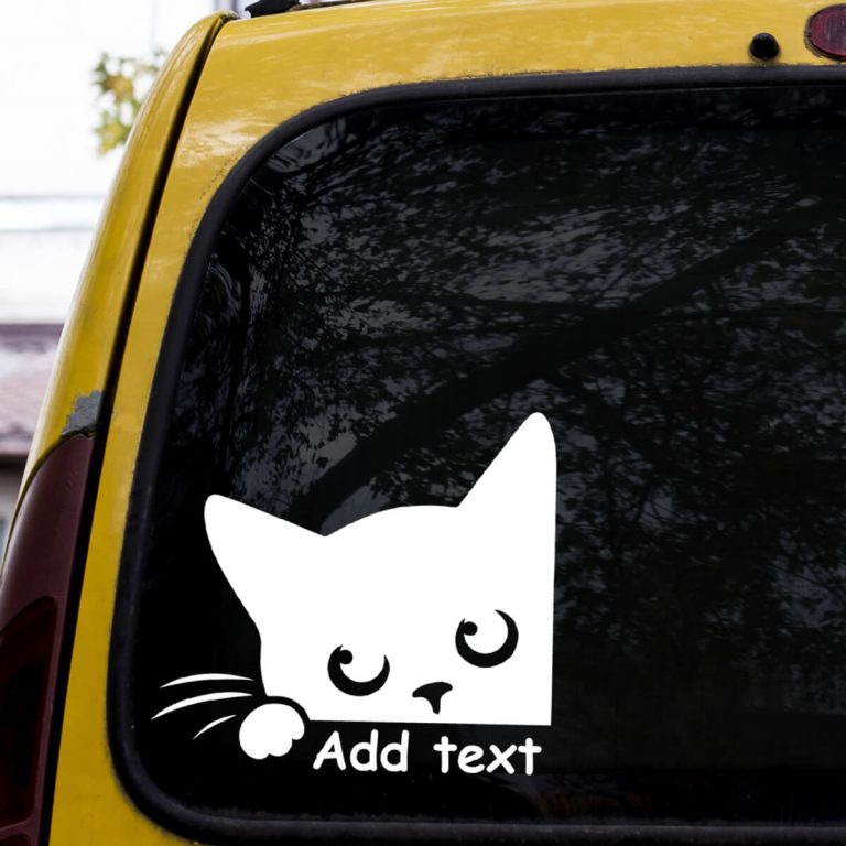 Mačja naljepnica za auto 1
