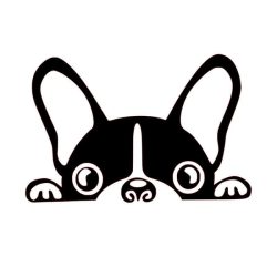 Biomar Labs 2 adesivi in vinile per cani con bulldog per auto, moto, bicicletta, finestra, PC, laptop, tuning B 145