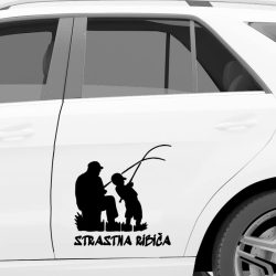 Adesivo Finestra Auto Pesca Mosca &ndash; Decalcomania Vinile Per Laptop