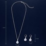 kristalni uhani s kristalno verižico velikosti