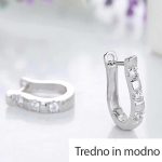 srebrni uhani za ženske trendni in modni