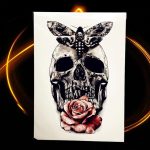 začasni tattoo lobanja z metuljem