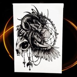 začasni tattoo spiritualni afriški lovci