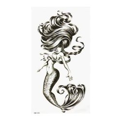 Začasni tattoo mitološko bitje in boginja morskega imperija Ariela