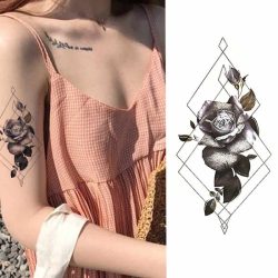 Začasni tattoo vrtnica geometrijskega življenja
