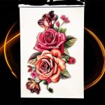 začasni tattoo vrtnice rdece barve