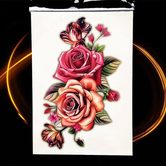 začasni tattoo vrtnice rdece barve