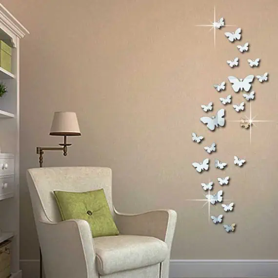 stenske nalepke metuljček