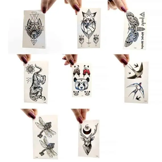 začasni tattooji v obliki živali