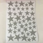 Stenske nalepke zvezdice srebrne narve