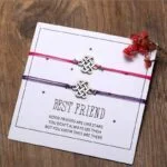 Zapestnica prijateljstva s simbolom prepletenih življenskih trenutkov komplet