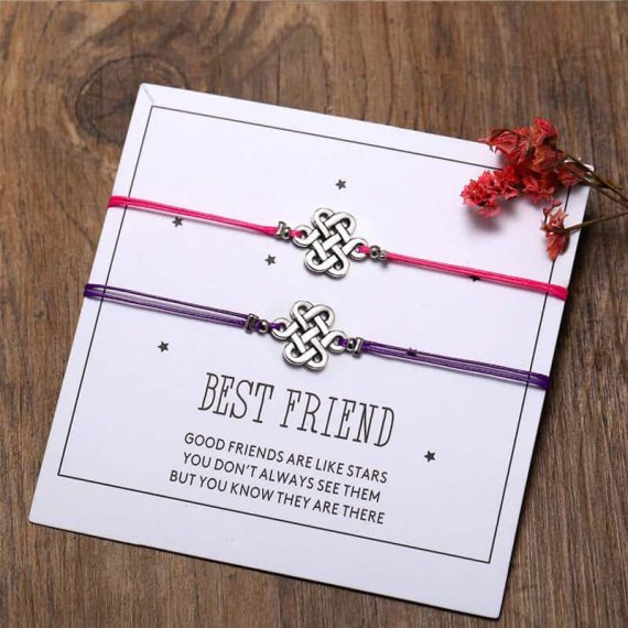 Zapestnica prijateljstva s simbolom prepletenih življenskih trenutkov komplet