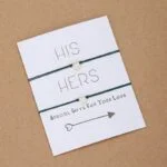 Zapestnica prijateljstva s simbolom srca zelena barva