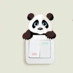 Stenska nalepka za stikalo Motiv pande igriva panda