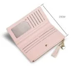 usnjena denarnica za ženske velikost dolge denarnice