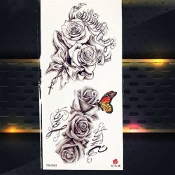 začasni tattoo metulj in cvetovi