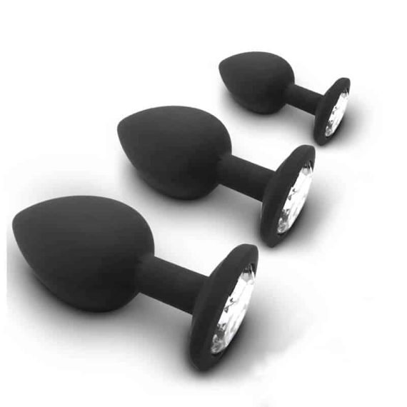 analni čepki s kristalom silikonski