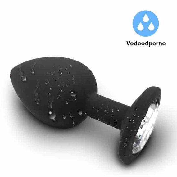 silikonski analni čep s kristalom vodoodporen