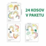 stenska nalepka mavrice in oblaki