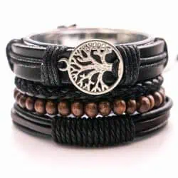 moška zapestnica drevo življenja črna barva