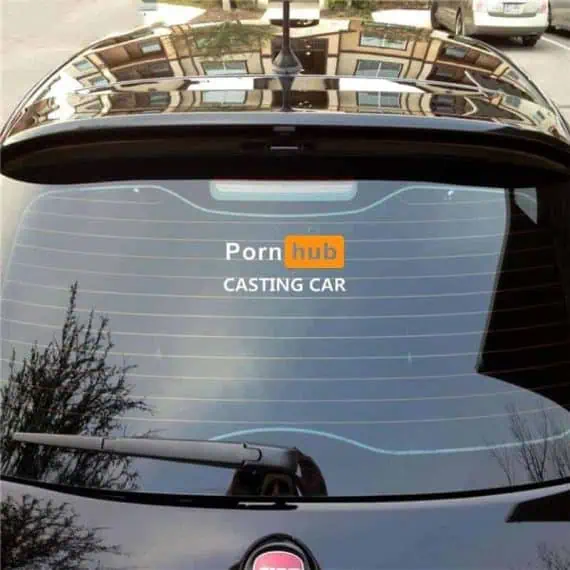 nalepka porn hub casting car