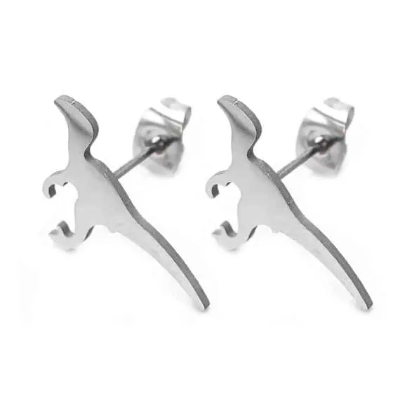 srebrni uhani dinozaver