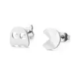 srebrni uhani pacman