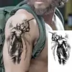 Začasni tattoo mogočni bojevnik