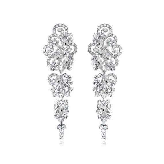 viseči uhani srebrne barve