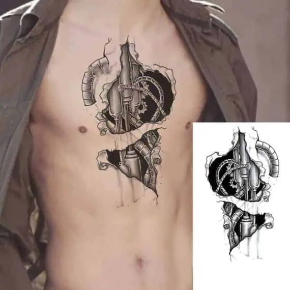 začasna tattoo nalepka notranjost telesa