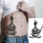 začasni tattoo samuraj