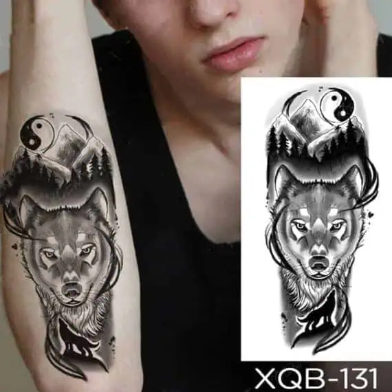 Tattoo nalepka za roko žival volk
