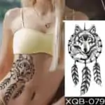 Začasni tattoo indijanski volk