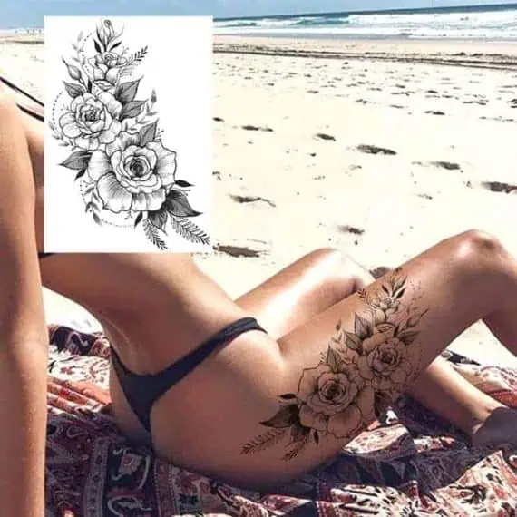 Začasni tattoo vroča vrtnica Začasni tattoo vroča vrtnica