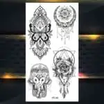 set 4 začasnih tattoojev
