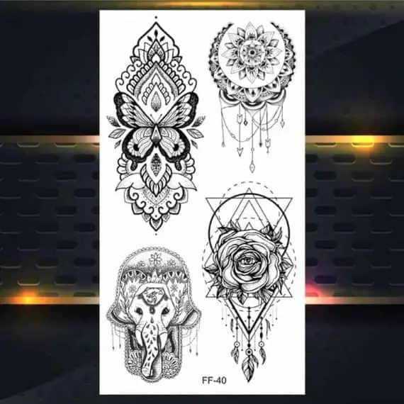 set 4 začasnih tattoojev