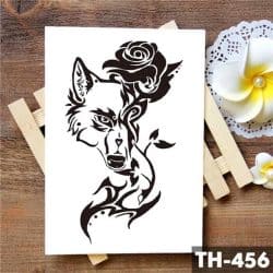 začasni tattoo lisica in vrtnica
