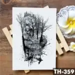 začasni tattoo mogočni volk