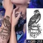 začasni tattoo orel in lobanja