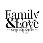 Nalepka dekorativna za steno FAMILY and love