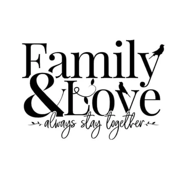 Nalepka dekorativna za steno FAMILY and love
